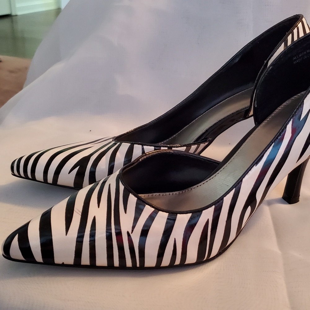 Zebra print heels